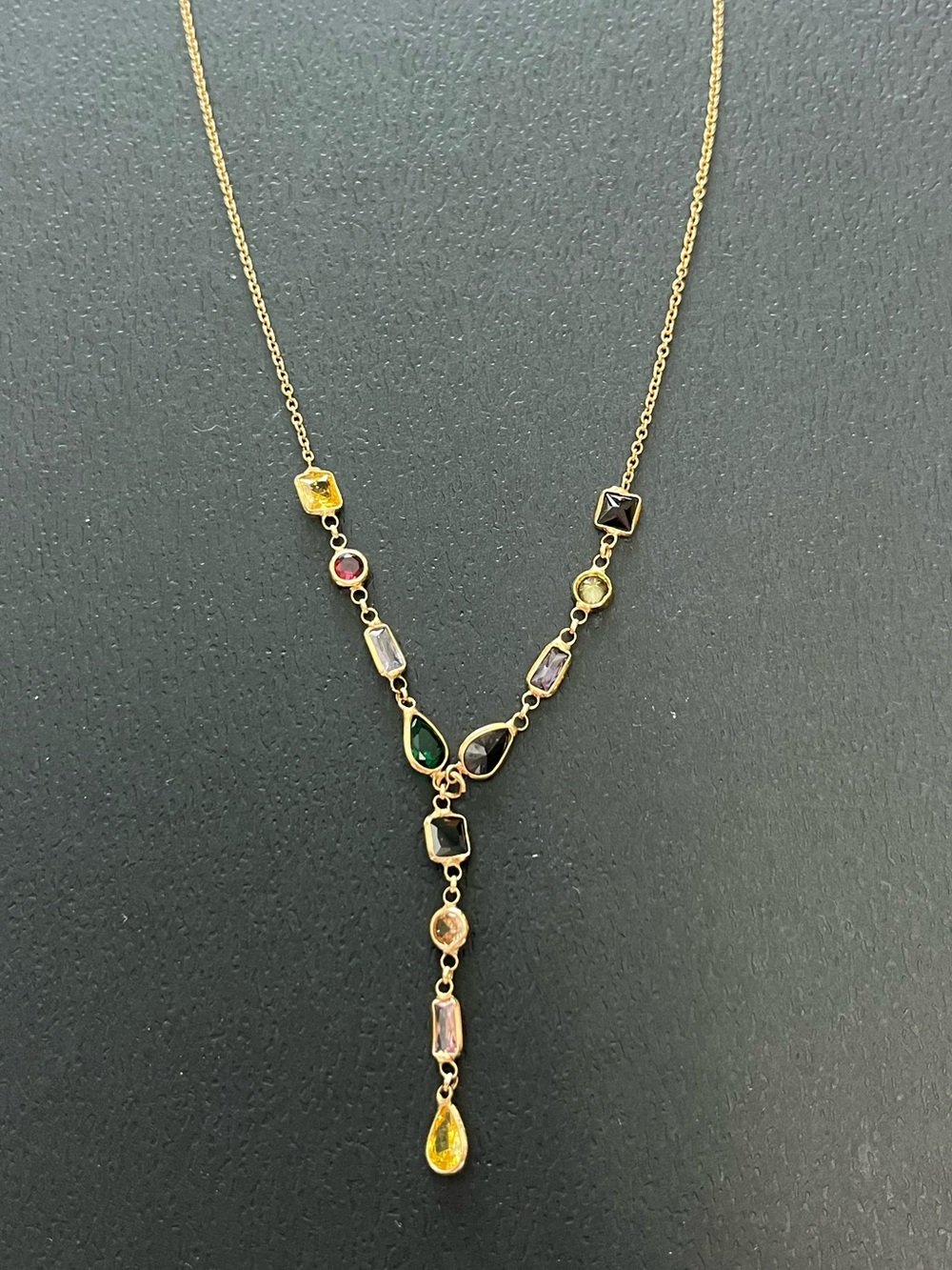 New Marzocchi sterling silver, gold plated gemstone necklace
925 Italy